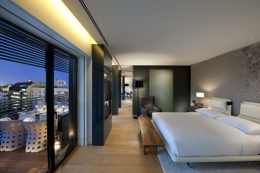 Modern hotel room in Barcelona